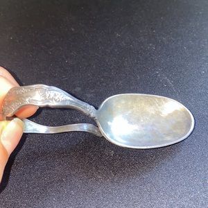 1847 Rogers Bros TRIPLE XS Silver Plated Curved Baby Spoon